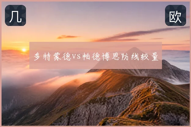 多特蒙德vs帕德博恩防线较量